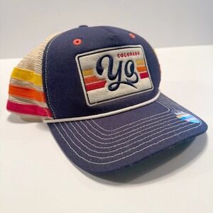 YoColorado Navy Trucker Hat One Size Mesh Snapback Outdoors NWOT